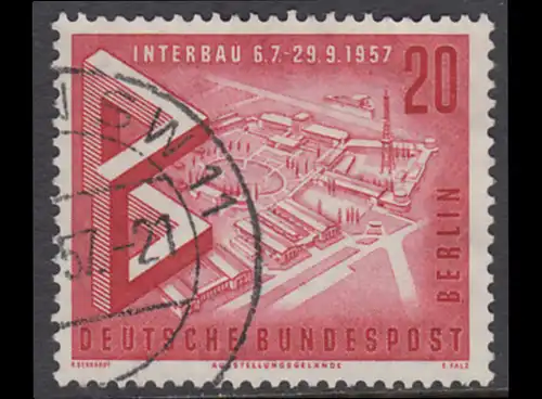 BERLIN 1957 Michel-Nummer 161 gestempelt EINZELMARKE (e)