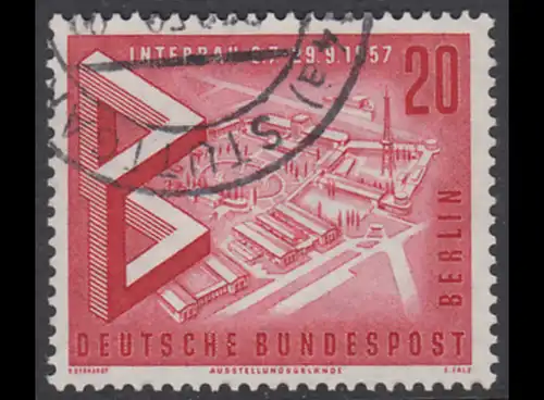 BERLIN 1957 Michel-Nummer 161 gestempelt EINZELMARKE (a)