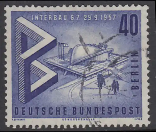 BERLIN 1957 Michel-Nummer 162 gestempelt EINZELMARKE (d)