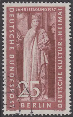 BERLIN 1957 Michel-Nummer 173 gestempelt EINZELMARKE (l)