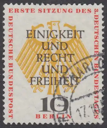 BERLIN 1957 Michel-Nummer 174 gestempelt EINZELMARKE (k)