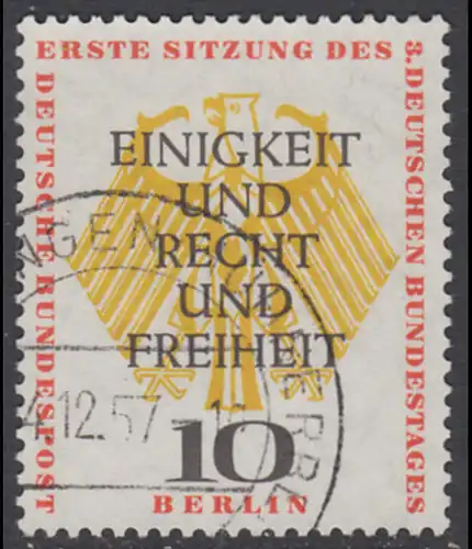 BERLIN 1957 Michel-Nummer 174 gestempelt EINZELMARKE (n)