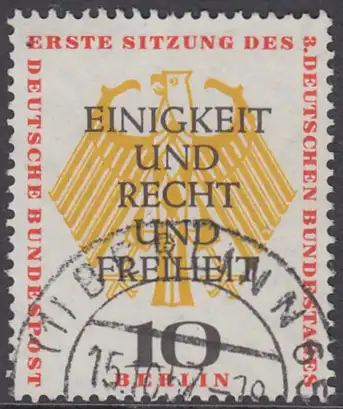 BERLIN 1957 Michel-Nummer 174 gestempelt EINZELMARKE (c)