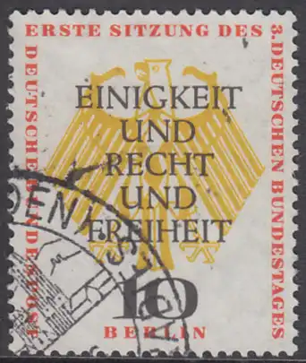 BERLIN 1957 Michel-Nummer 174 gestempelt EINZELMARKE (b)