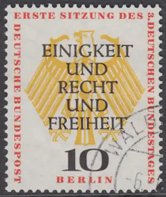 BERLIN 1957 Michel-Nummer 174 gestempelt EINZELMARKE (f)