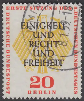 BERLIN 1957 Michel-Nummer 175 gestempelt EINZELMARKE (e)