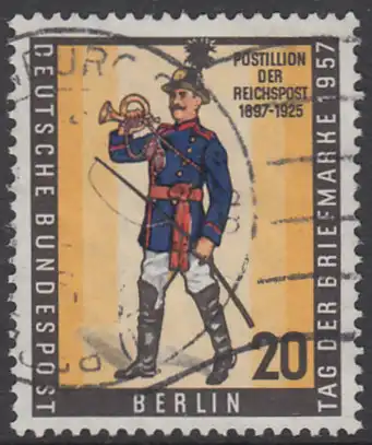 BERLIN 1957 Michel-Nummer 176 gestempelt EINZELMARKE (l)