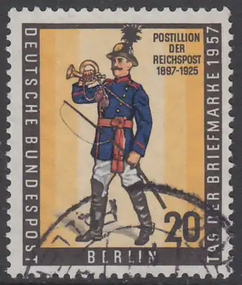 BERLIN 1957 Michel-Nummer 176 gestempelt EINZELMARKE (e)