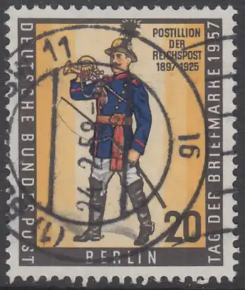 BERLIN 1957 Michel-Nummer 176 gestempelt EINZELMARKE (g)