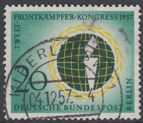 BERLIN 1957 Michel-Nummer 177 gestempelt EINZELMARKE (n)