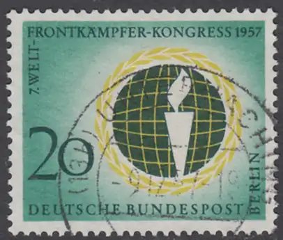 BERLIN 1957 Michel-Nummer 177 gestempelt EINZELMARKE (s)