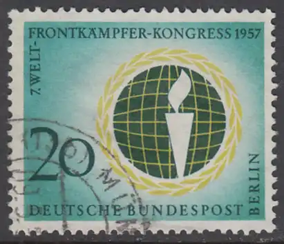 BERLIN 1957 Michel-Nummer 177 gestempelt EINZELMARKE (r)