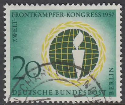 BERLIN 1957 Michel-Nummer 177 gestempelt EINZELMARKE (q)