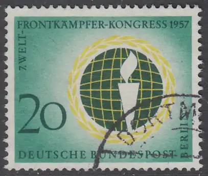 BERLIN 1957 Michel-Nummer 177 gestempelt EINZELMARKE (p)