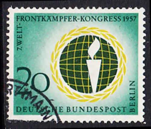 BERLIN 1957 Michel-Nummer 177 gestempelt EINZELMARKE (e)