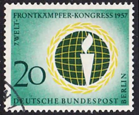 BERLIN 1957 Michel-Nummer 177 gestempelt EINZELMARKE (b)