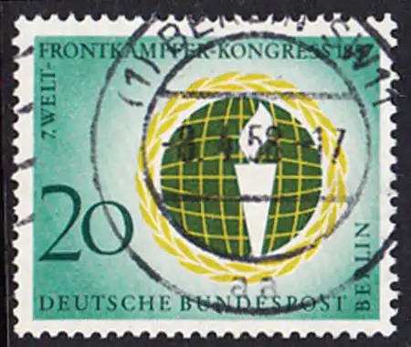 BERLIN 1957 Michel-Nummer 177 gestempelt EINZELMARKE (c)
