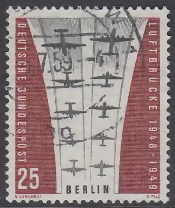 BERLIN 1959 Michel-Nummer 188 gestempelt EINZELMARKE (p)