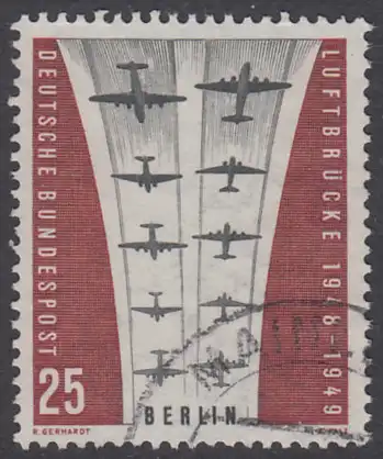 BERLIN 1959 Michel-Nummer 188 gestempelt EINZELMARKE (k)