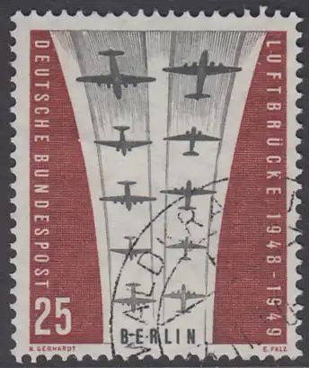 BERLIN 1959 Michel-Nummer 188 gestempelt EINZELMARKE (a)