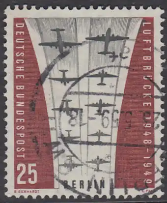 BERLIN 1959 Michel-Nummer 188 gestempelt EINZELMARKE (f)