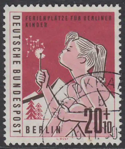 BERLIN 1960 Michel-Nummer 195 gestempelt EINZELMARKE (l)