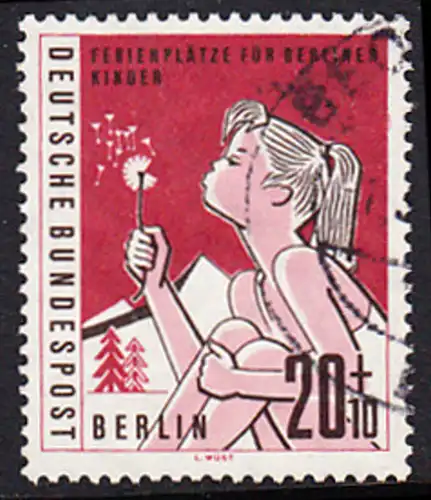 BERLIN 1960 Michel-Nummer 195 gestempelt EINZELMARKE (b)