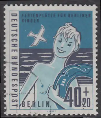 BERLIN 1960 Michel-Nummer 196 gestempelt EINZELMARKE (c)