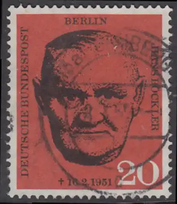 BERLIN 1961 Michel-Nummer 197 gestempelt EINZELMARKE (o)