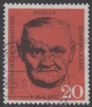BERLIN 1961 Michel-Nummer 197 gestempelt EINZELMARKE (v)