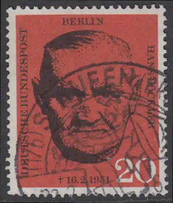 BERLIN 1961 Michel-Nummer 197 gestempelt EINZELMARKE (t)