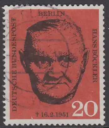 BERLIN 1961 Michel-Nummer 197 gestempelt EINZELMARKE (p)
