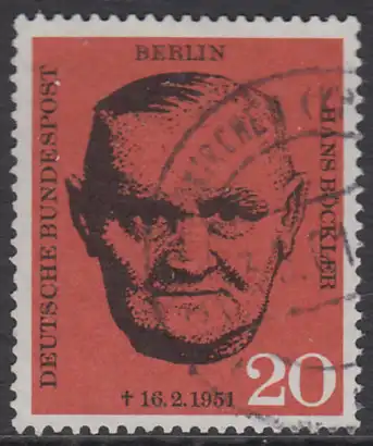 BERLIN 1961 Michel-Nummer 197 gestempelt EINZELMARKE (c)