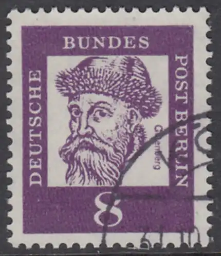 BERLIN 1961 Michel-Nummer 201 gestempelt EINZELMARKE (o)