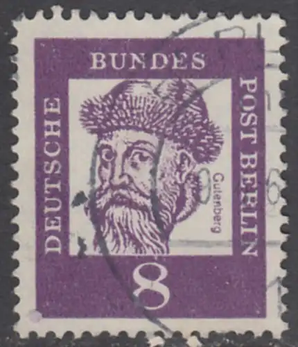 BERLIN 1961 Michel-Nummer 201 gestempelt EINZELMARKE (f)