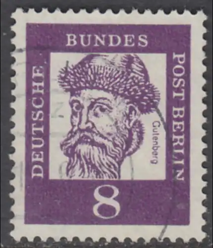 BERLIN 1961 Michel-Nummer 201 gestempelt EINZELMARKE (c)