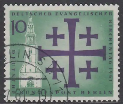 BERLIN 1961 Michel-Nummer 215 gestempelt EINZELMARKE (q)