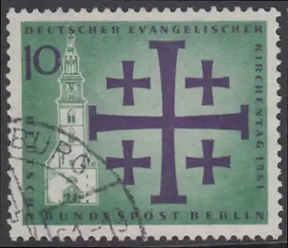 BERLIN 1961 Michel-Nummer 215 gestempelt EINZELMARKE (o)