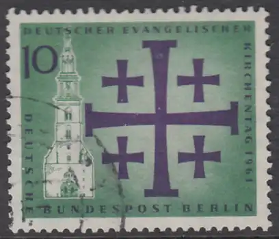 BERLIN 1961 Michel-Nummer 215 gestempelt EINZELMARKE (k)