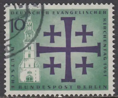 BERLIN 1961 Michel-Nummer 215 gestempelt EINZELMARKE (g)