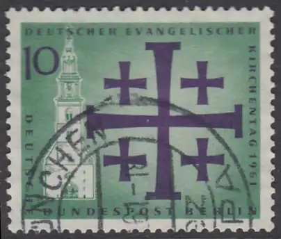 BERLIN 1961 Michel-Nummer 215 gestempelt EINZELMARKE (f)