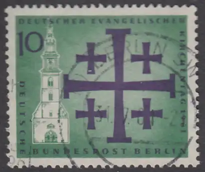 BERLIN 1961 Michel-Nummer 215 gestempelt EINZELMARKE (a)