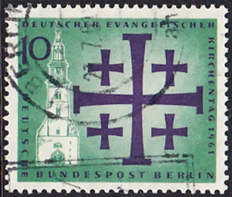 BERLIN 1961 Michel-Nummer 215 gestempelt EINZELMARKE (c)