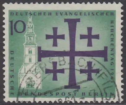 BERLIN 1961 Michel-Nummer 215 gestempelt EINZELMARKE (p)