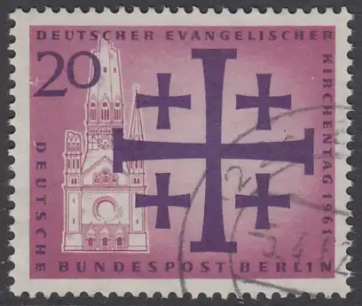 BERLIN 1961 Michel-Nummer 216 gestempelt EINZELMARKE (f)