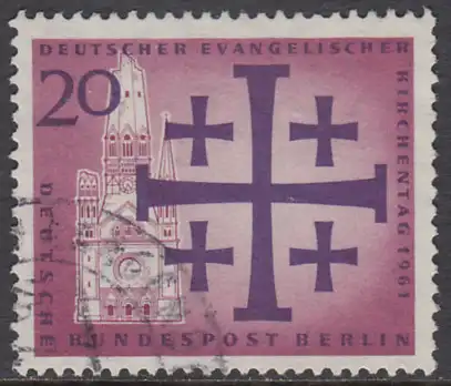 BERLIN 1961 Michel-Nummer 216 gestempelt EINZELMARKE (n)