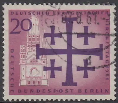 BERLIN 1961 Michel-Nummer 216 gestempelt EINZELMARKE (l)