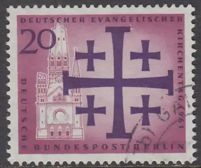 BERLIN 1961 Michel-Nummer 216 gestempelt EINZELMARKE (b)