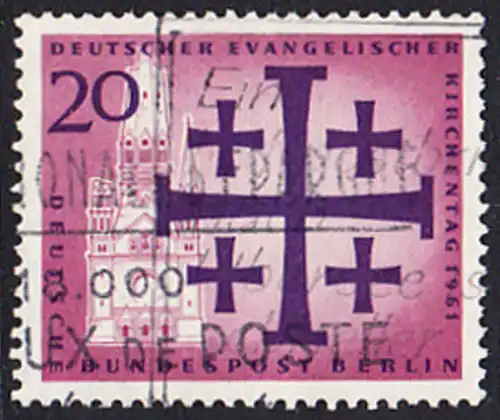 BERLIN 1961 Michel-Nummer 216 gestempelt EINZELMARKE (e)