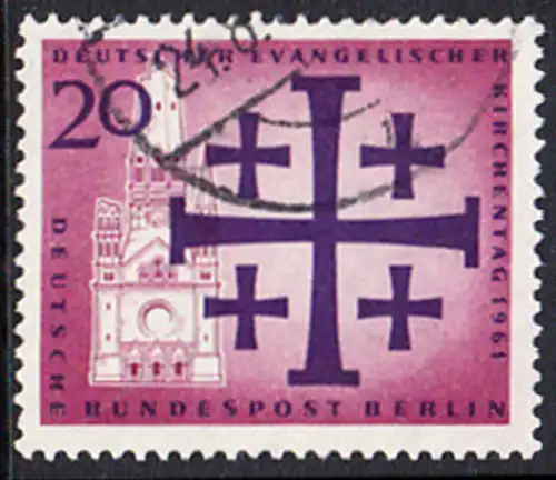 BERLIN 1961 Michel-Nummer 216 gestempelt EINZELMARKE (c)